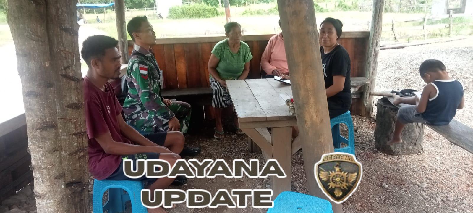 Babinsa Koramil 1618-05/Biut Aktif Laksanakan Komsos, Pantau Situasi Keamanan di Wilayah Binaan