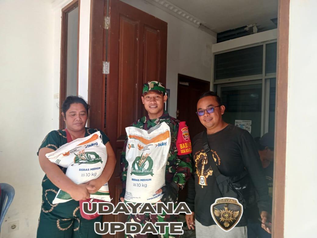 Babinsa Bongancina Aktif Dampingi Penyaluran Beras Bantuan Pangan 2025 di desa binaan