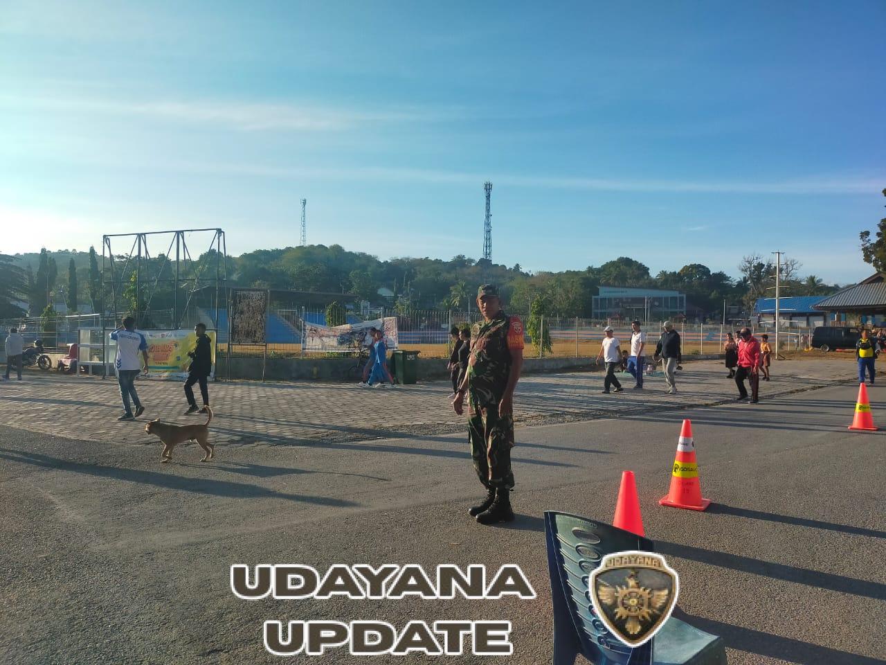 Lancarkan Kegiatan Babinsa Pantau Kegiatan Car Free Day