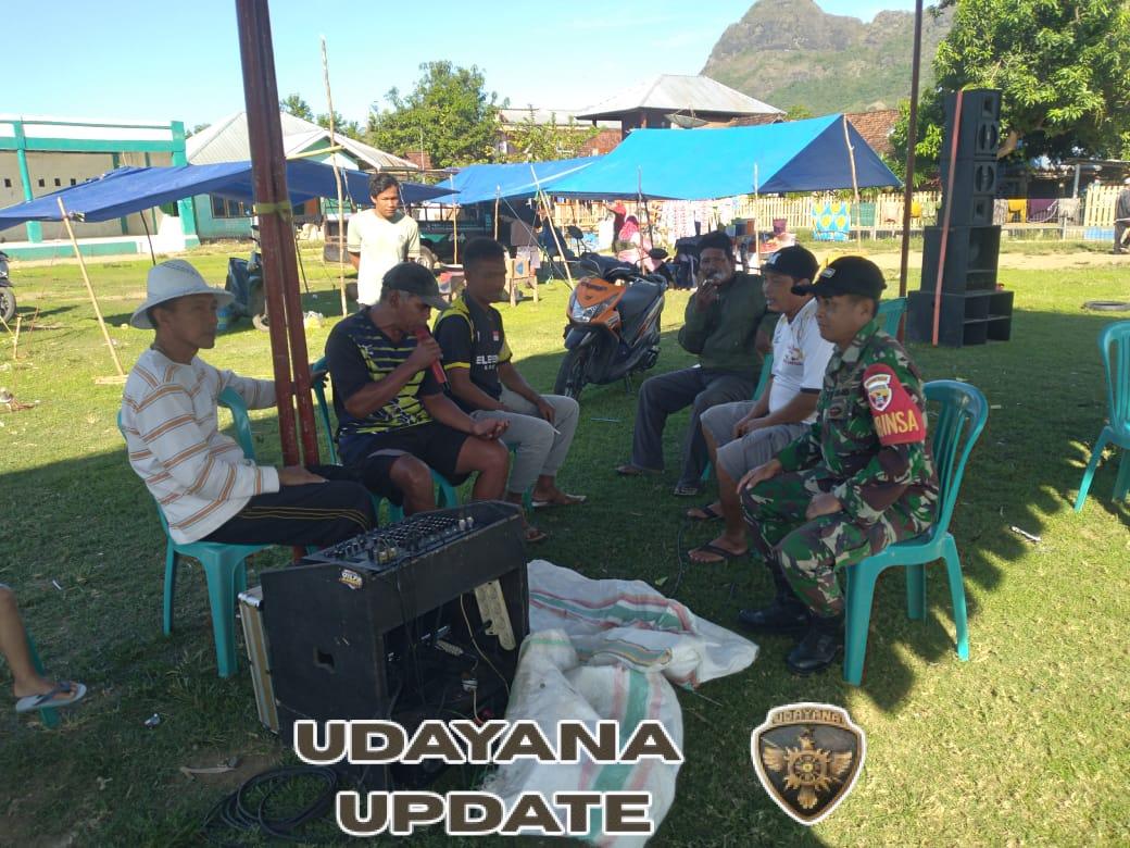 Babinsa Desa Desaloka Amankan Lomba Barapan Ayam di Sumbawa Barat