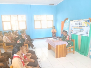 Wujudkan Generasi Berkarakter, Babinsa Beri Pembekalan Wasbang kepada Siswa