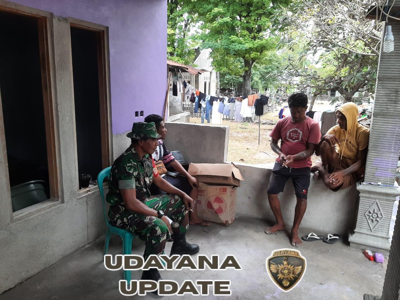 Babinsa Sertu Virgilio dos Santos Gelar Komsos dan Monitoring di Desa Ndao Nuse