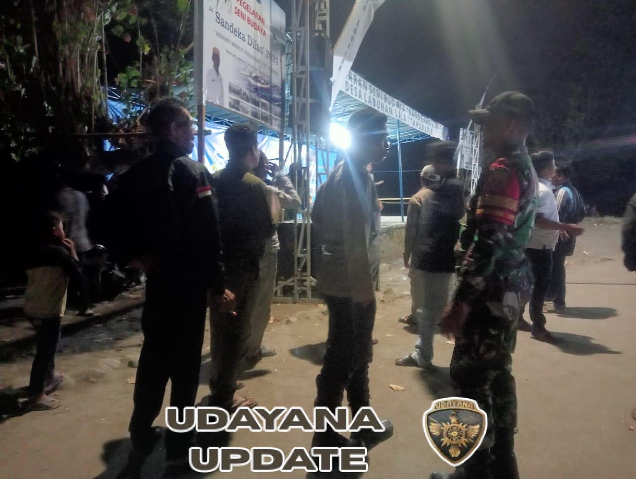Babinsa Taliwang Amankan Acara Hiburan Malam Sandeka Dilao’ di Desa Labuhan Lalar