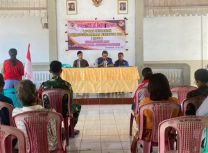 Babinsa Koramil 1603-04/Kewapante Hadiri Musdes LKPPD Tahun Anggaran 2024.