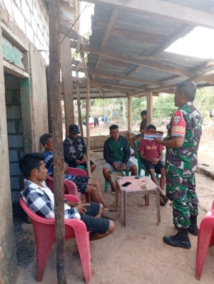 Dukung Program Kerja Dandim 1627/Rote Ndao Babinsa Sosialisasikan Kepada Warga Binaan
