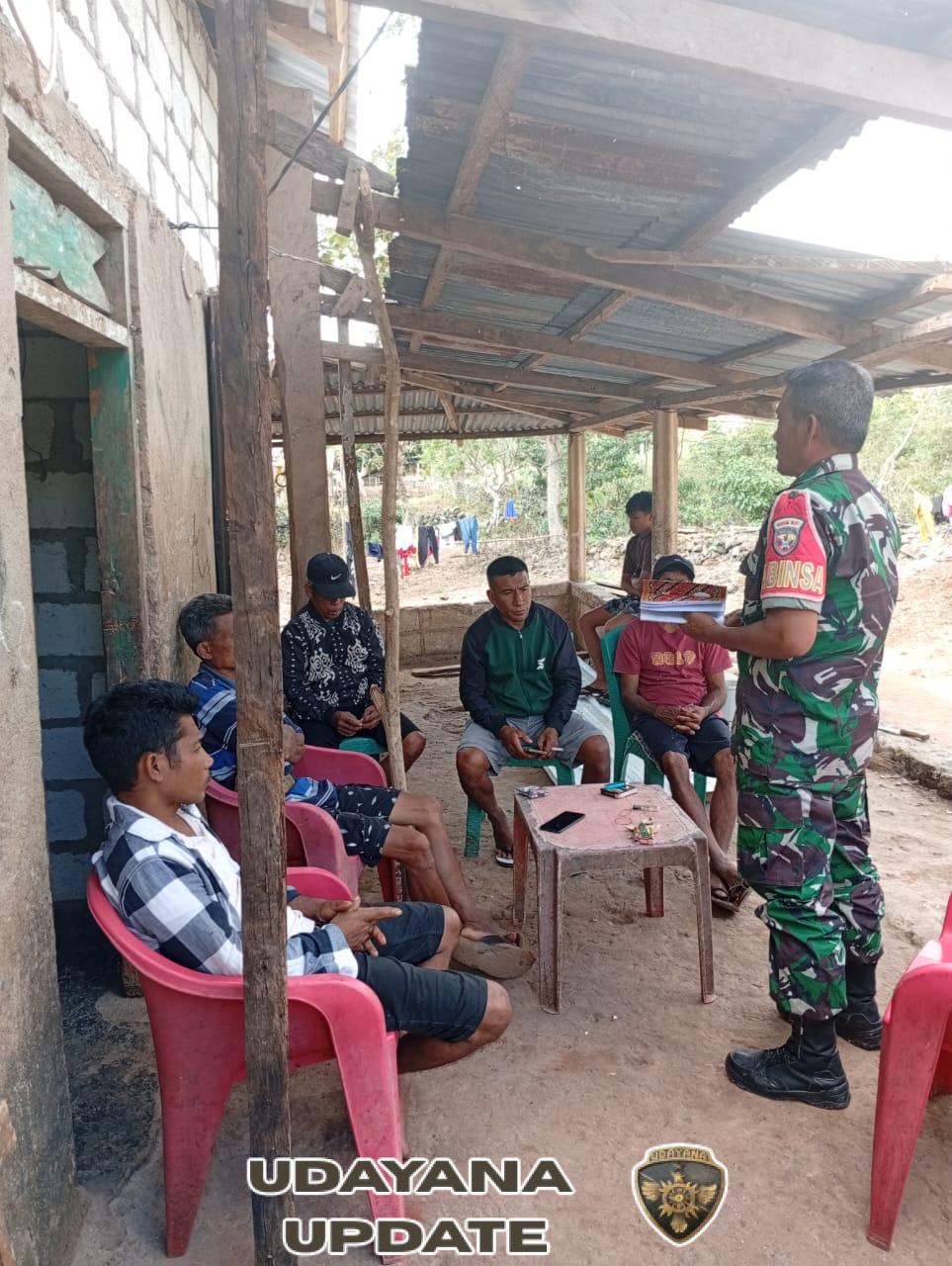 Dukung Program Kerja Dandim 1627/Rote Ndao Babinsa Sosialisasikan Kepada Warga Binaan