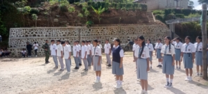 Babinsa Koramil 1612-01/Ruteng Dampingi Pemilihan Paskibraka di SMAN 1 Rahong Utara