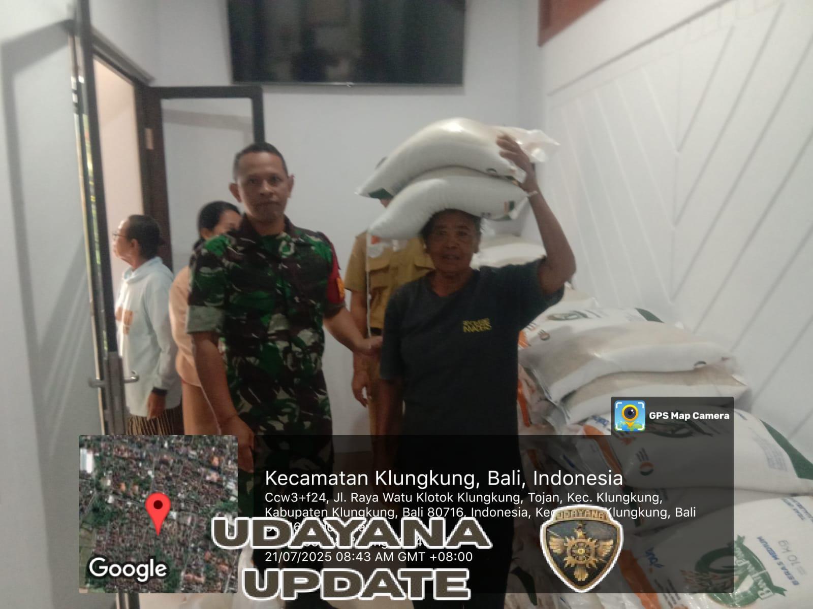 Dandim 1610/Klungkung Tegaskan Peran TNI dalam Keberhasilan Program Bantuan Pangan Beras