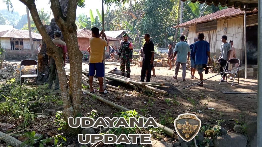 Gotong Royong Bersama Warga, Babinsa Koramil 1602-01/Ende Laksanakan Karya Bakti di Lokoboko