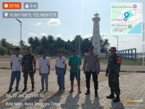 Babinsa Koramil 1627-03/Batutua dan Polsek Rote Barat Daya Laksanakan Survei Kesemaptaan Wilayah