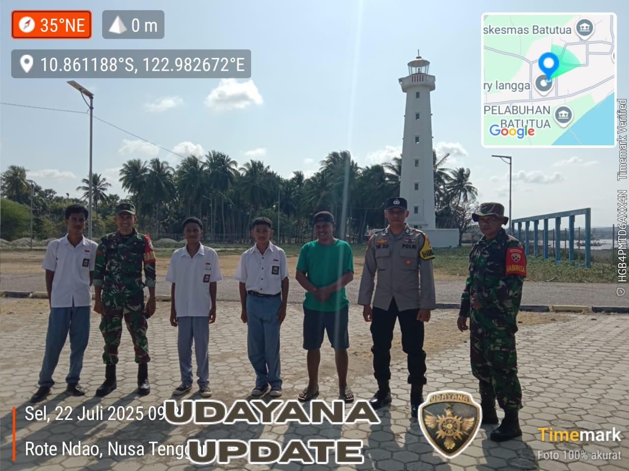 Babinsa Koramil 1627-03/Batutua dan Polsek Rote Barat Daya Laksanakan Survei Kesemaptaan Wilayah