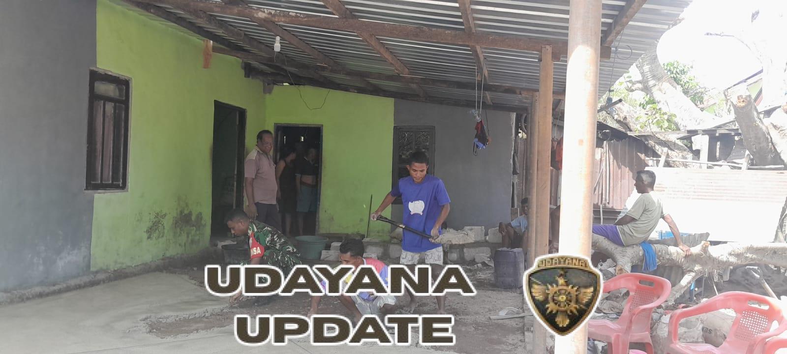 Babinsa Tasilo Ajak Warga Oelulu Lestarikan Budaya Gotong Royong