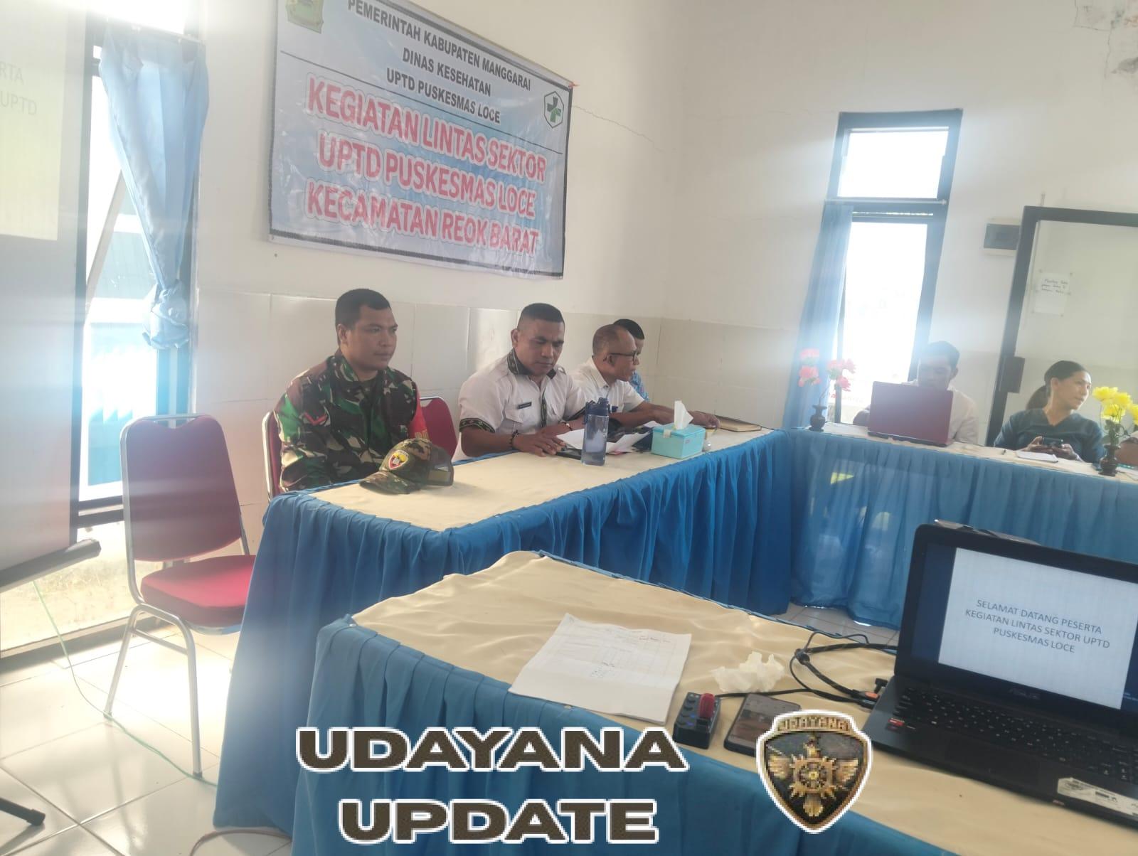 Babinsa Reok Hadiri Forum Lintas Sektor PKM Loce, Dorong Ketahanan Sosial dan Kesehatan