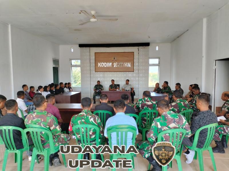 Dandim 1627/Rote Ndao Pimpin Rapat Persiapan dan Pembentukan Panitia HUT RI Ke – 80 Tahun 2025