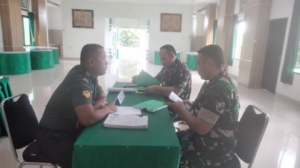 Kodim 1610/Klungkung Dikunjungi Tim Wasev Sterad Bidang Komsos