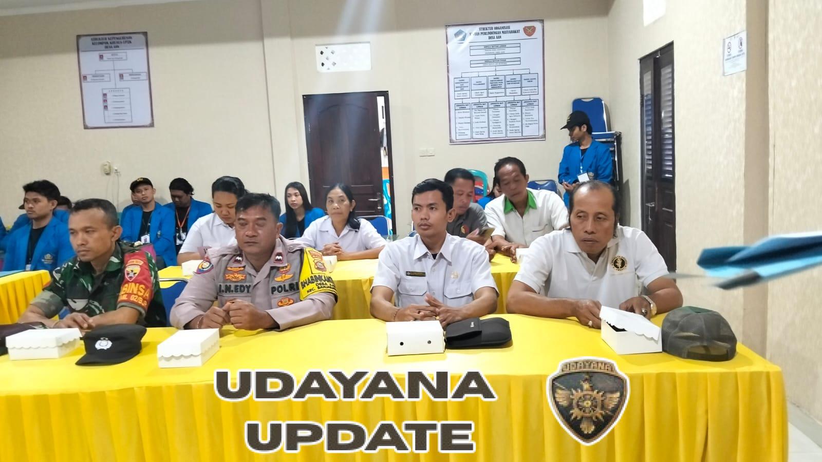 Babinsa Aan Atensi Penerimaan KKN PMM Reguler Periode II Universitas Warmadewa