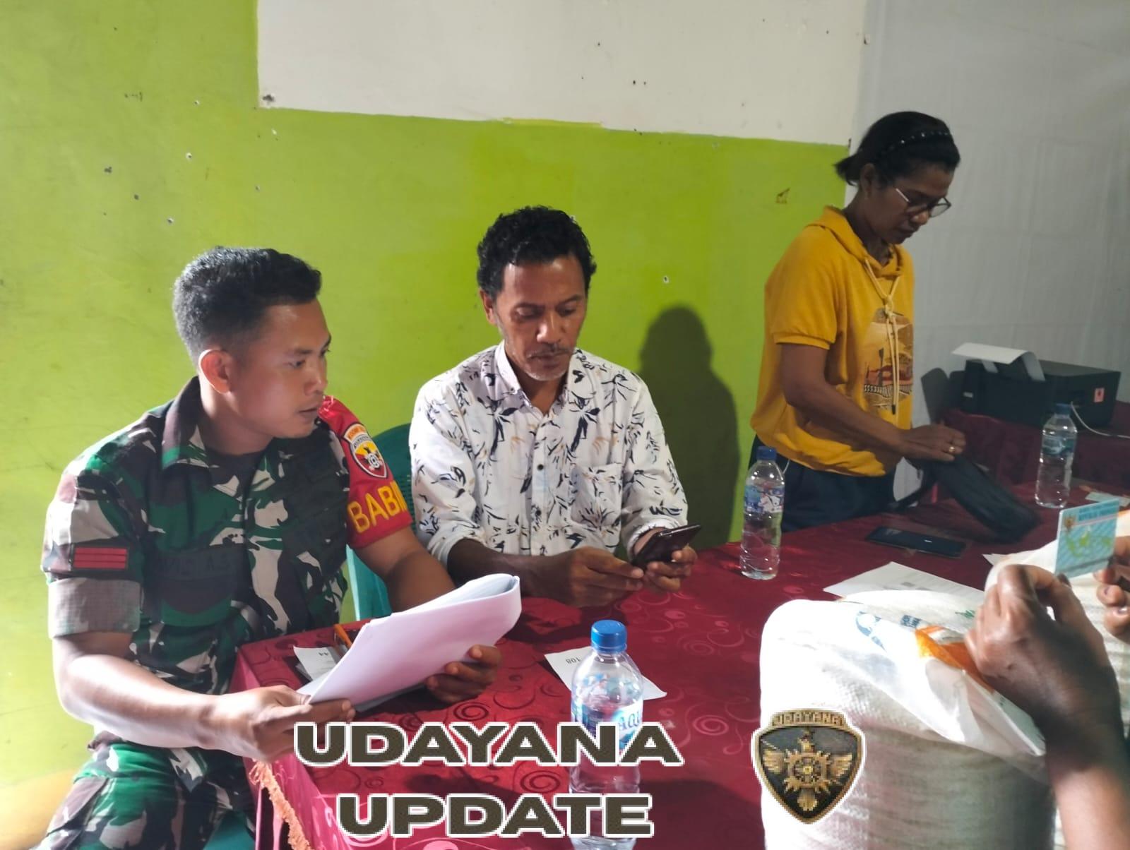 Koramil 1624-03/Lewoleba Kawal Bantuan Beras Program Pemerintah di Nubatukan