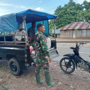 Koramil 1621-04/Amanatun Utara Pastikan Keamanan dan Kesehatan Masyarakat