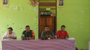 Babinsa Pahunga Lodu Hadiri Sosialisasi Pra Pekerjaan Fisik di Desa Kaliuda