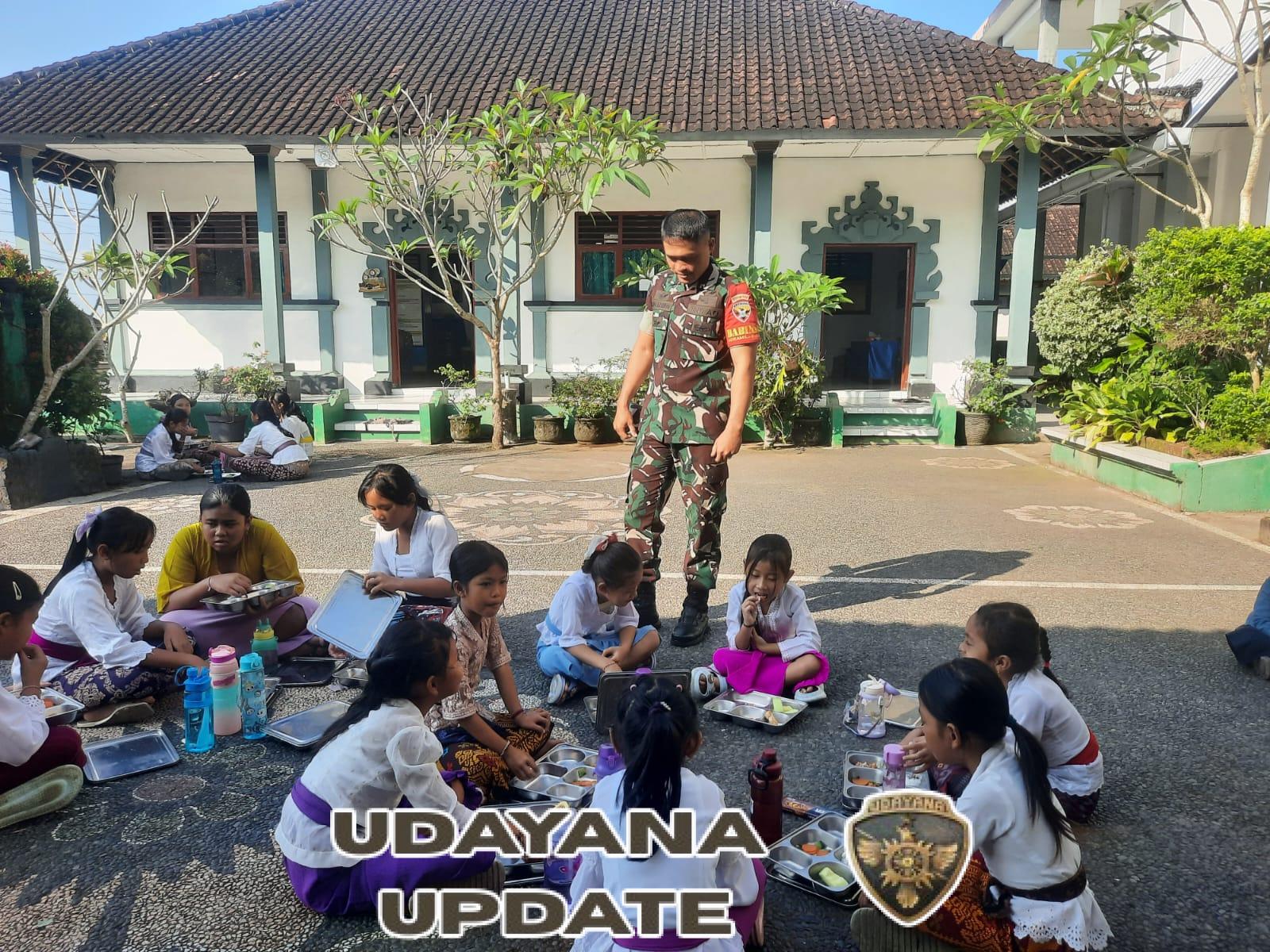 Dandim Klungkung Utus Babinsa Kawal Distribusi Makan Bergizi Gratis