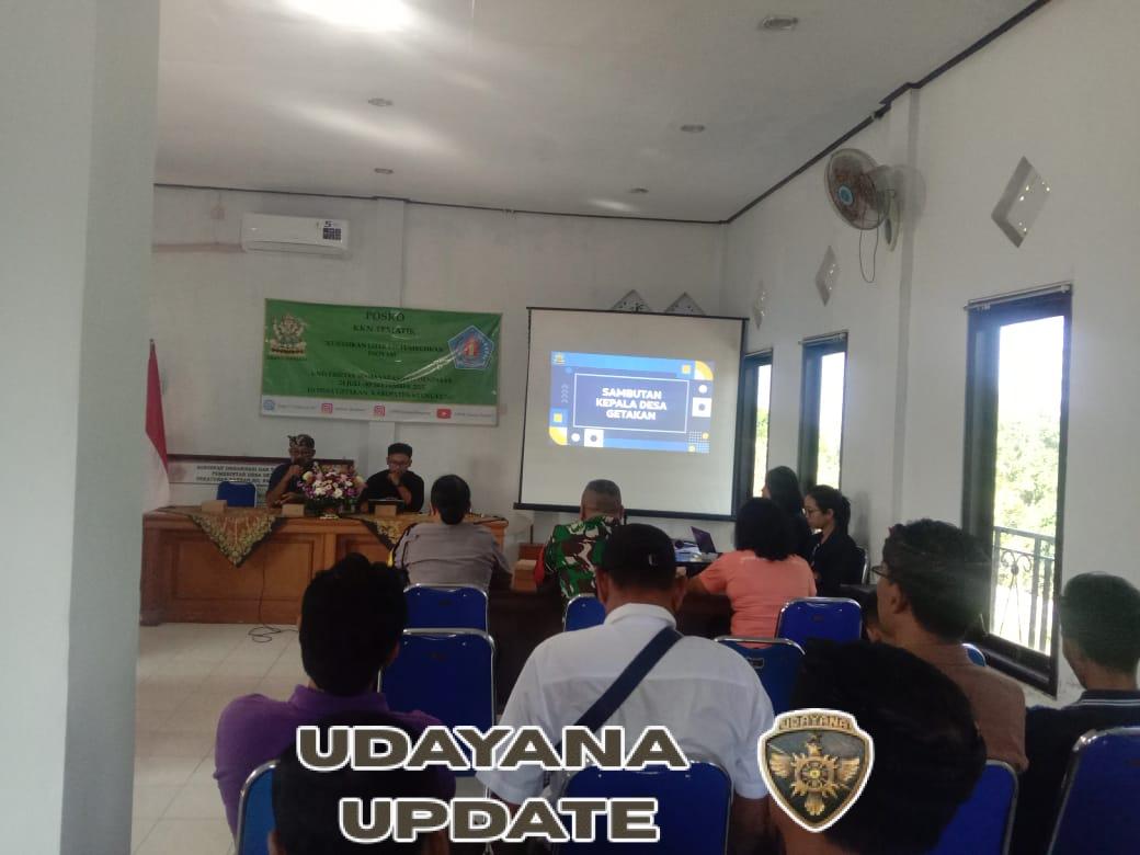 Pembukaan KKN Universitas Mahasaraswati Di Desa Getakan Dihadiri Babinsa