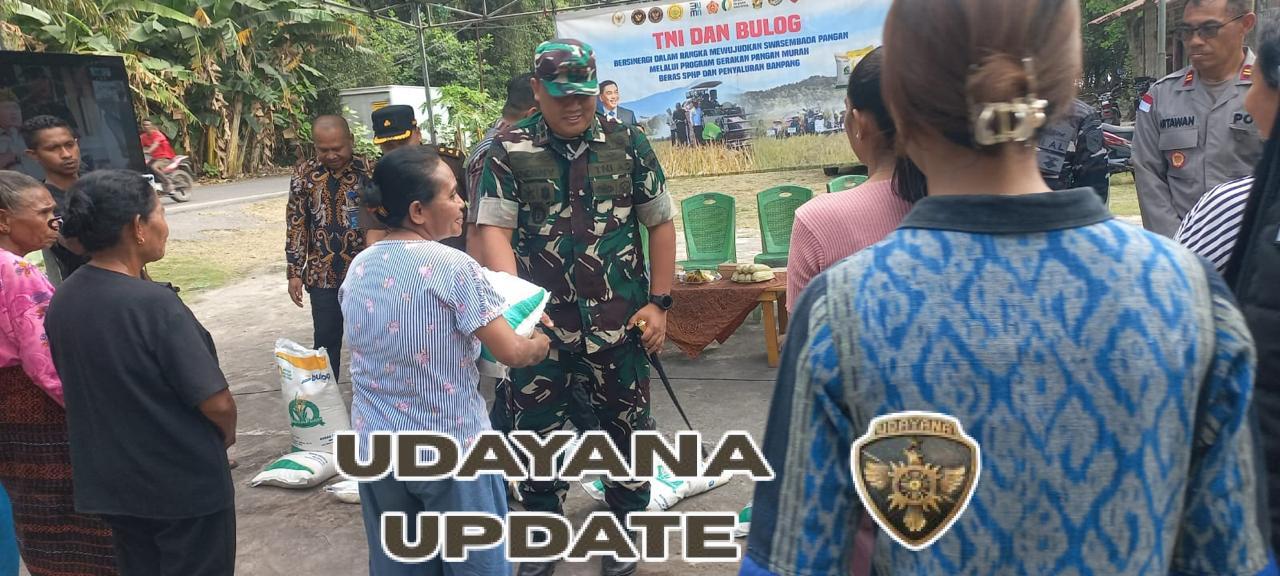 Dandim 1603/Sikka Hadir dalam Pendistribusian Bantuan Beras Di Desa Talibura.