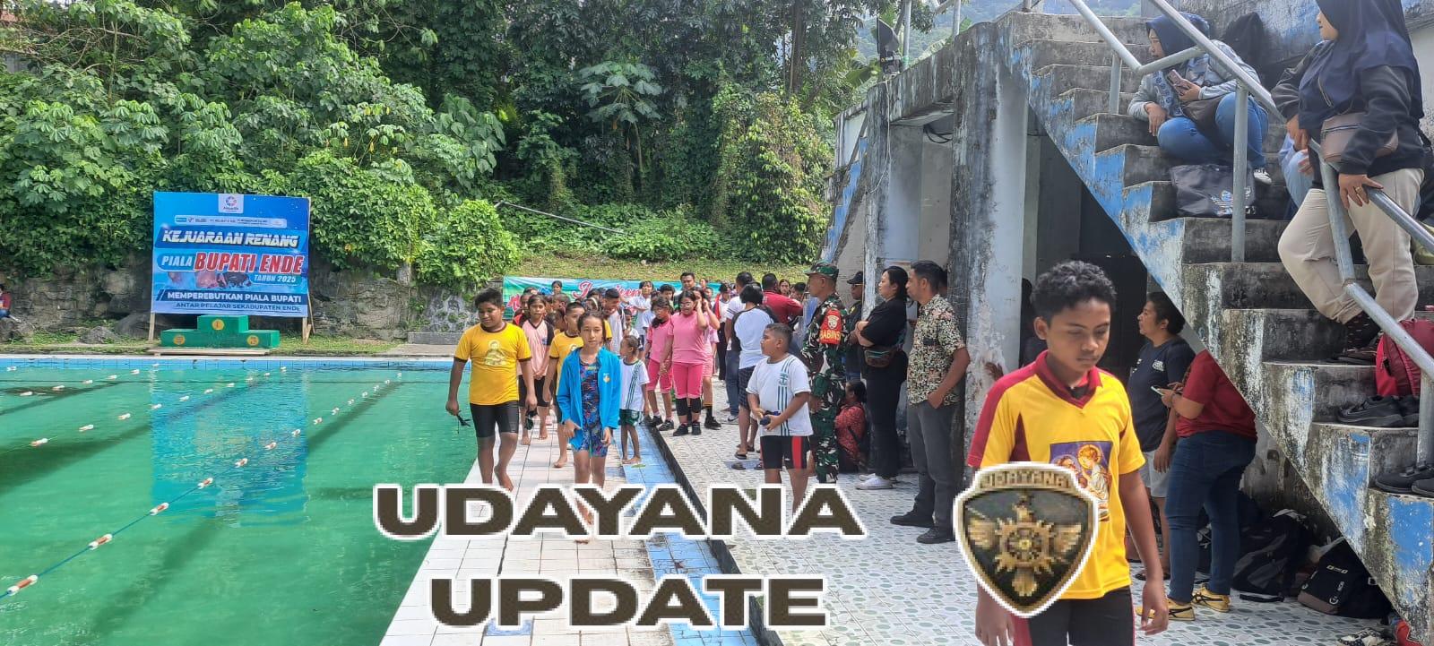 TNI Bersama Rakyat, Kodim 1602/Ende Kawal Suksesnya Event Renang Pelajar Se-Kabupaten
