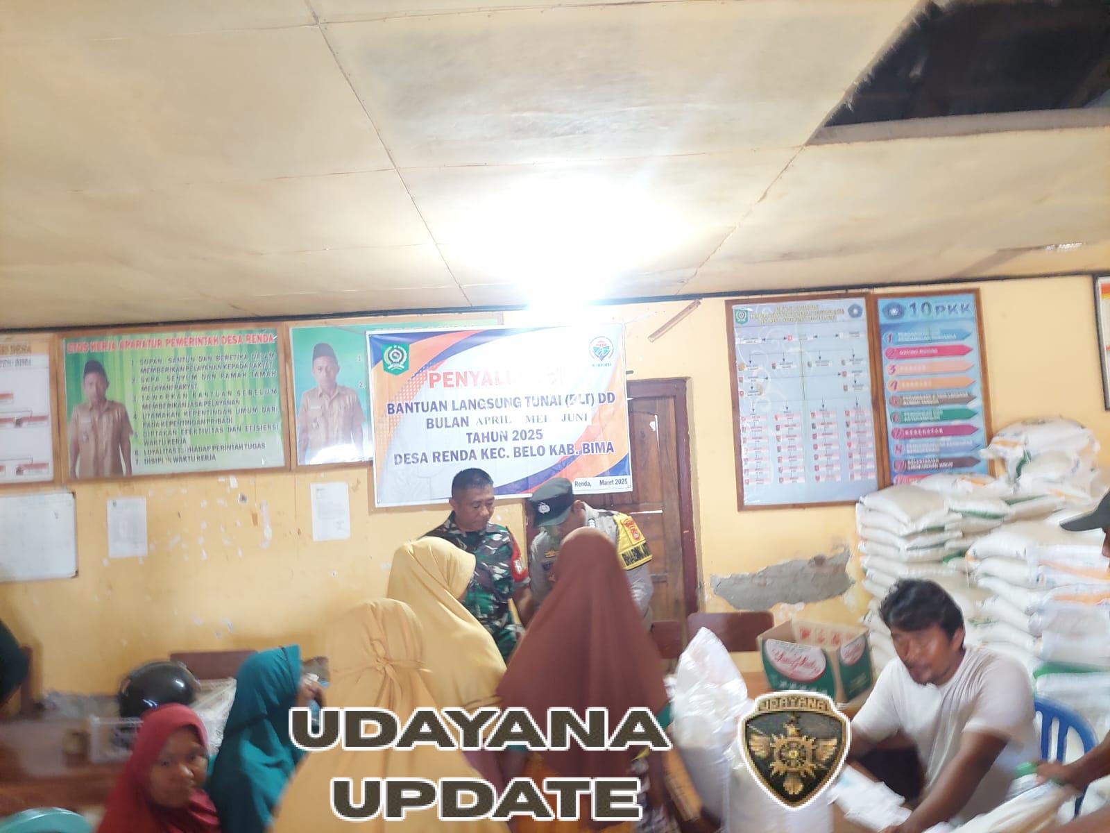 Babinsa Supriadin Dampingi Penyaluran Beras BPN di Desa Renda, Pastikan Tepat Sasaran