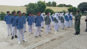 Babinsa Sertu Ibrahim Pimpin Seleksi Paskibra Sambut HUT RI ke-80 di Kecamatan Bolo