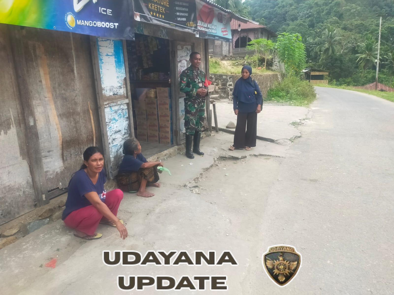 Babinsa Kodim 1602/Ende Hadir di Tengah Warga, Jaga Keamanan Desa Wonda