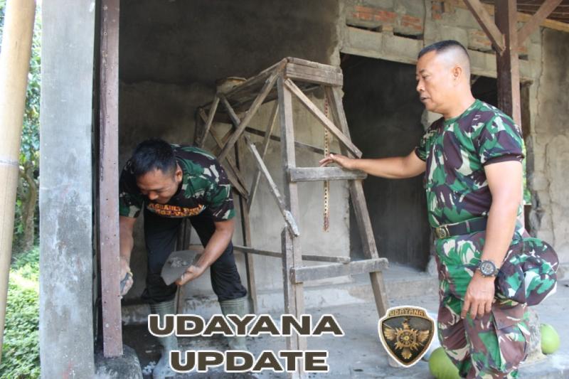 Tingkatkan Kesehatan Lingkungan, Dansatgas TMMD 125 Fokus Rehab MCK di Area Suci Desa Batuan