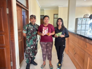 Babinsa Tohpati Dampingi PMT Kepada Bumil Dan Anak Stunting