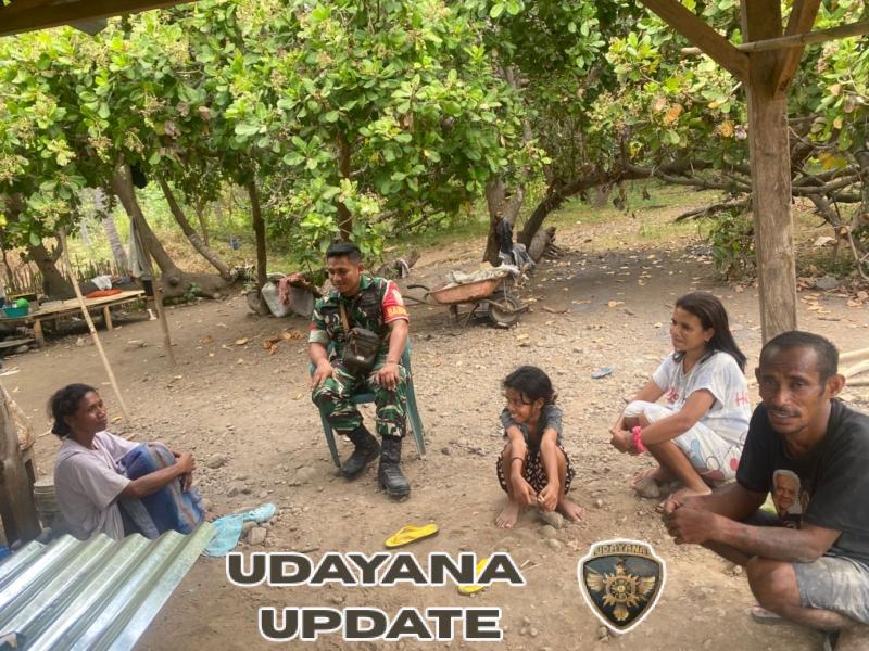 Babinsa Kodim 1602/Ende Aktif Jalin Komsos dan Pantau Keamanan di Desa Pise