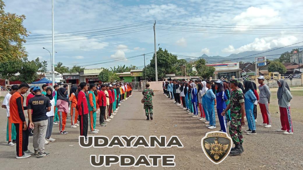 Babinsa Sertu Ibrahim dan Serda Abdul Hafid Pimpin Seleksi Anggota Paskibra Kecamatan Bolo