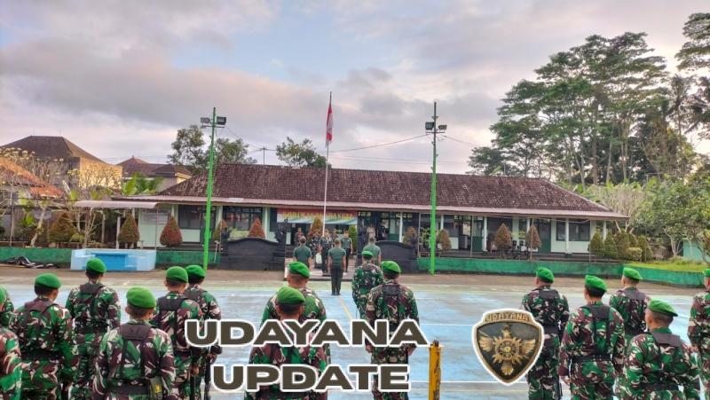 Kapten Inf I Dewa Gede Yudawan Pimpin Langsung Pelaksanaan Upacara Rutin Hari Senin