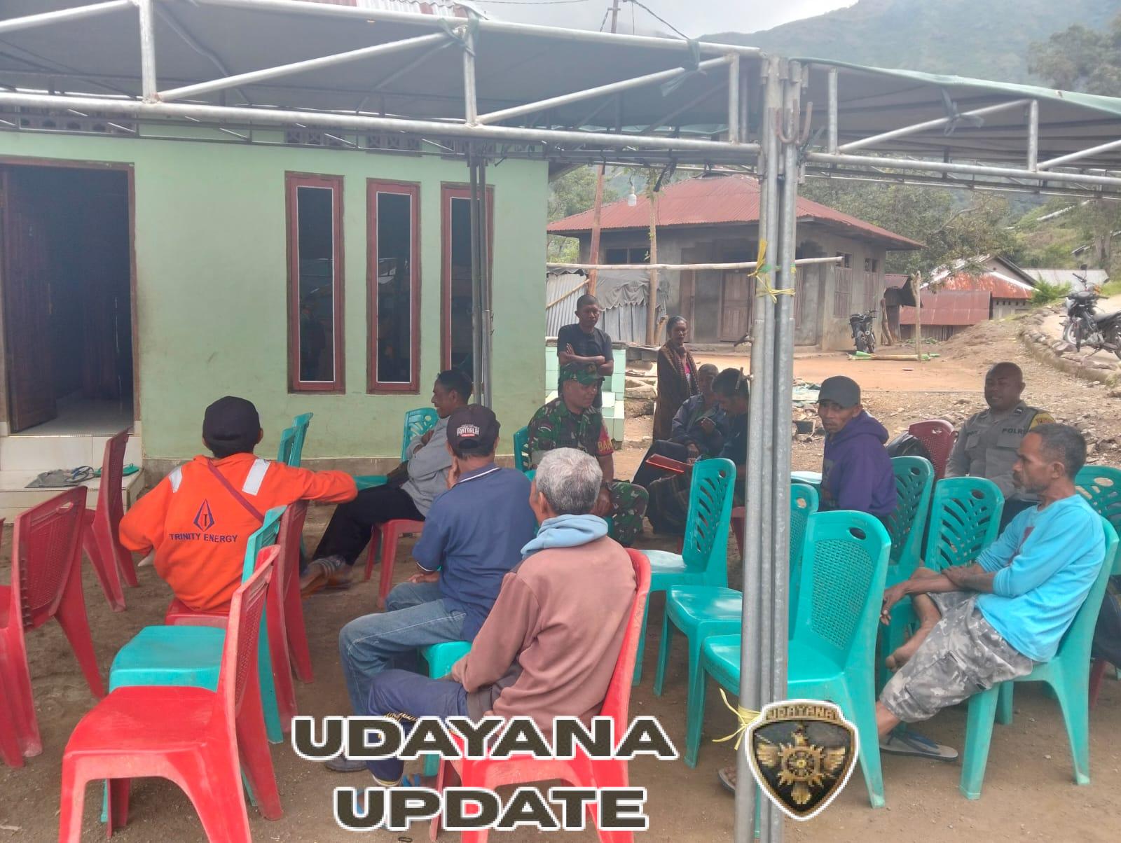 Kodim 1602/Ende Tingkatkan Kamtibmas lewat Diskusi dan Pengawasan di Desa Kurulimbu