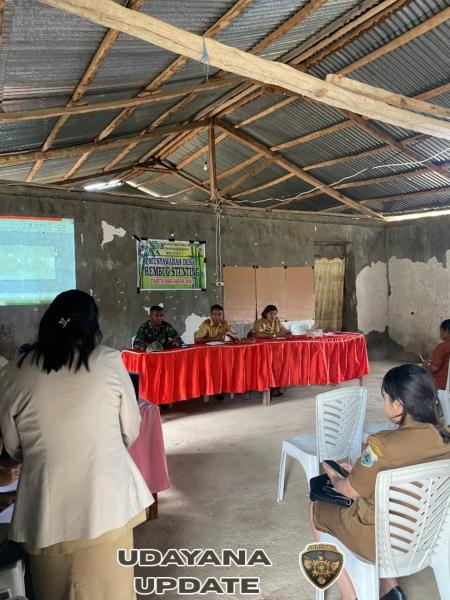 Pelda Yopiter Anderias Tefi Hadiri Rapat Rembuk Stunting di Aula Kantor Desa Pusu