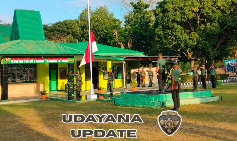 Kodim 1618/TTU Tegakkan Semangat Merah Putih Lewat Upacara Senin Pagi