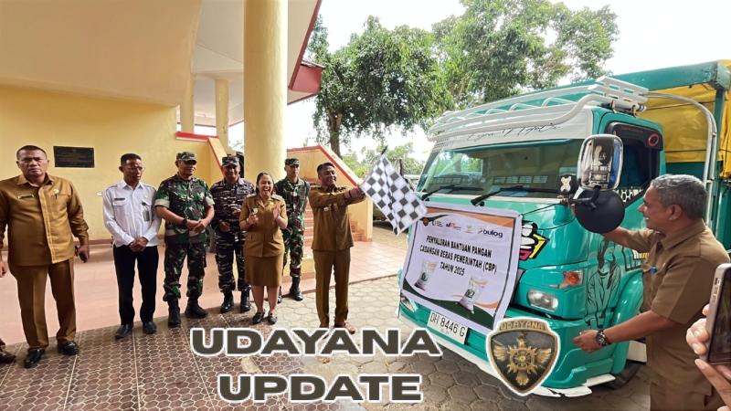 Pasiter Kodim 1627/Rote Ndao Hadiri Launching Penyaluran Cadangan Beras Pemerintah Untuk Bantuan Pangan Tahun 2025