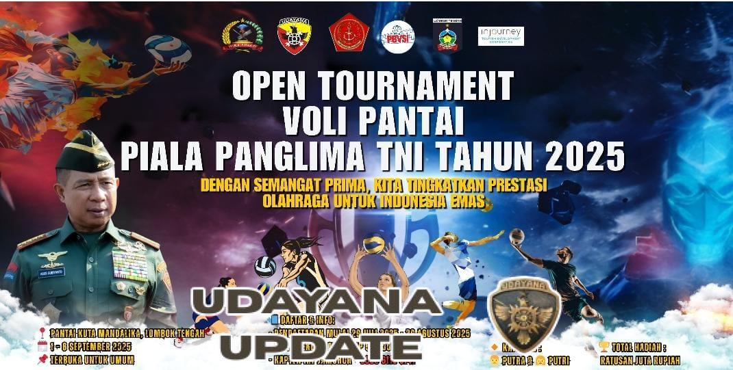 Turnamen Voli Pantai Piala Panglima TNI 2025 Siap Mengguncang Mandalika, Hadiah Ratusan Juta Menanti