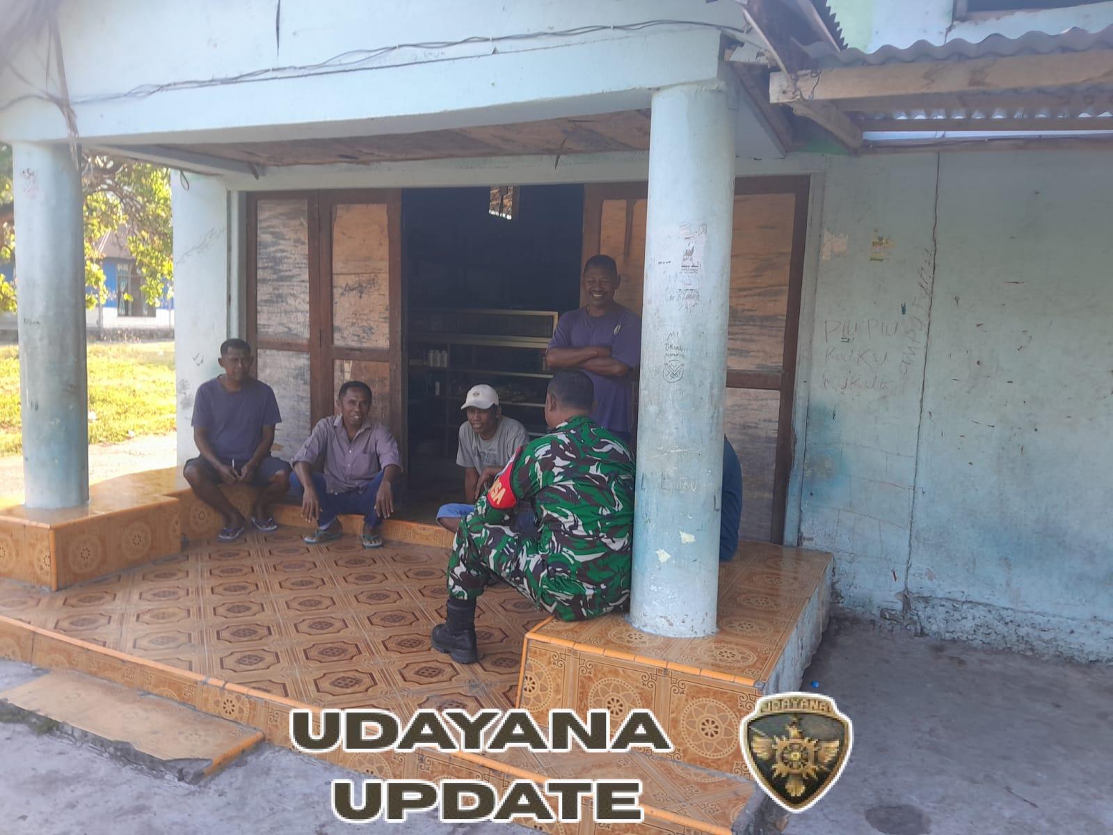 Pengamanan Wilayah Desa Ndondo, Babinsa Kodim 1602/Ende Bersinergi dengan Warga