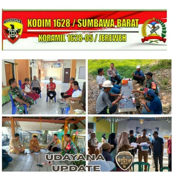 Babinsa Jajaran Koramil Sumbawa Barat Intensif Laksanakan Komsos di Desa Binaan