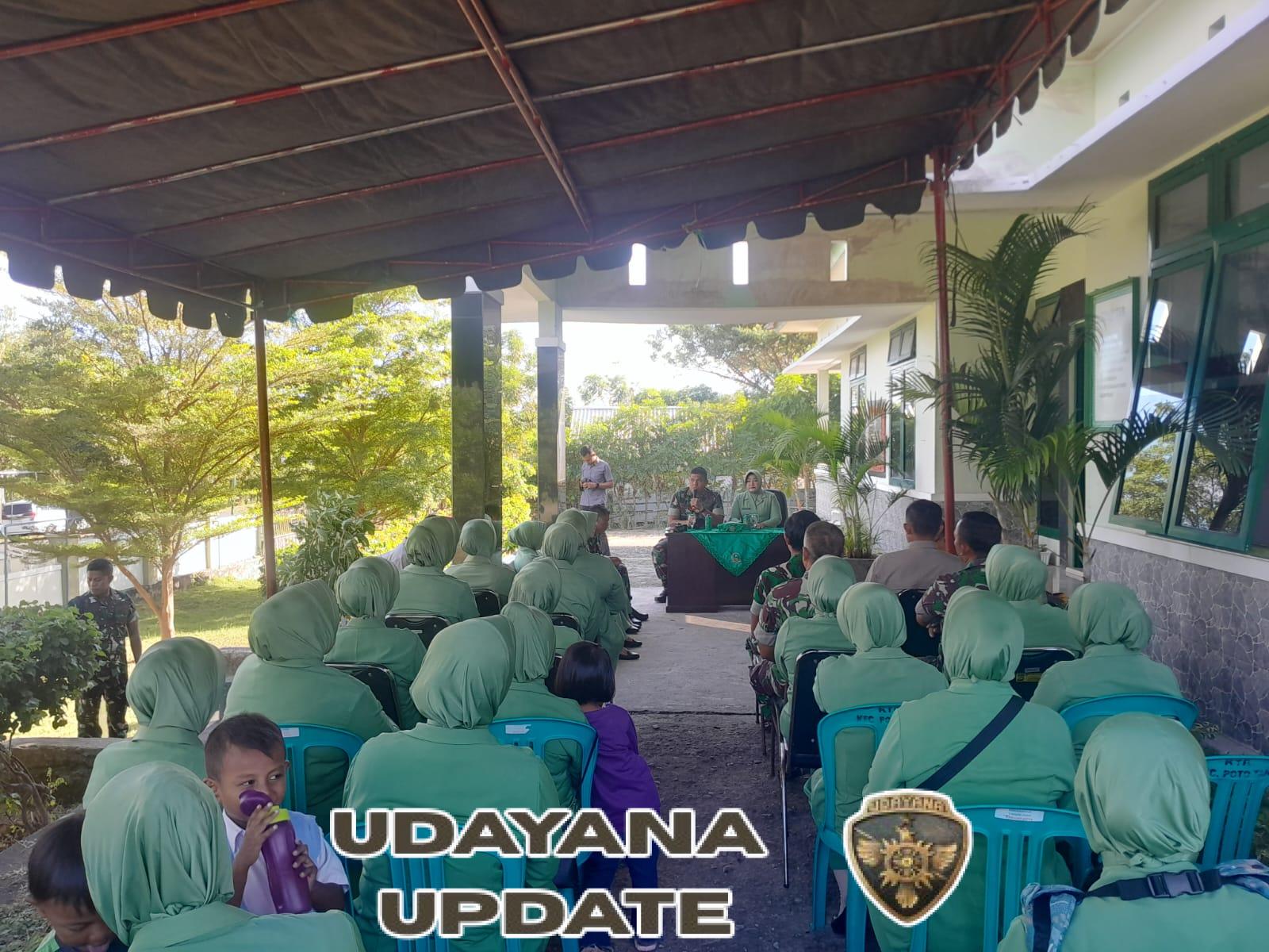 Anggota dan Persit Koramil 1628/04 Poto Tano Sambut Kunjungan Dandim 1628/SB