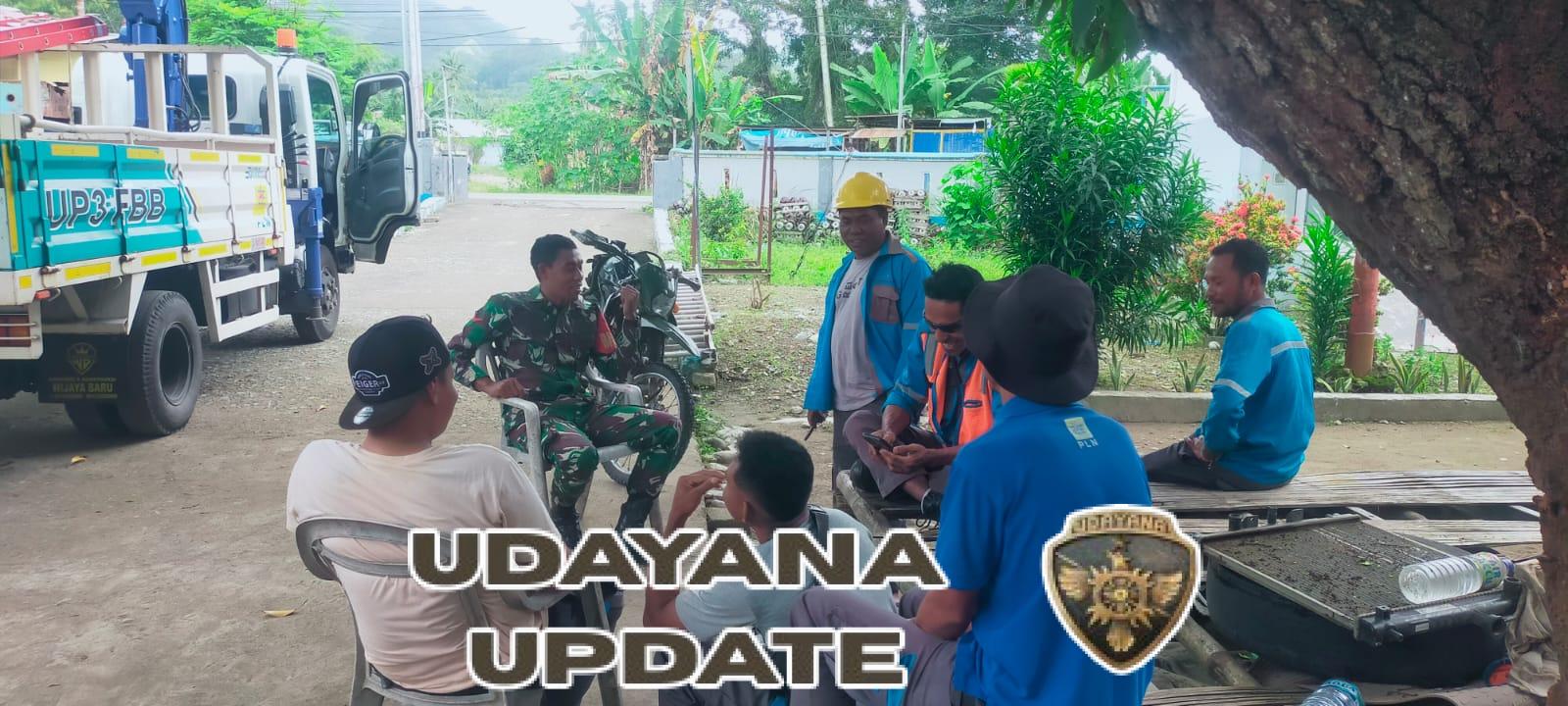 Babinsa Ende Kunjungi Kantor PLN Nangapanda, Bahas Keamanan dan Kerjasama Wilayah