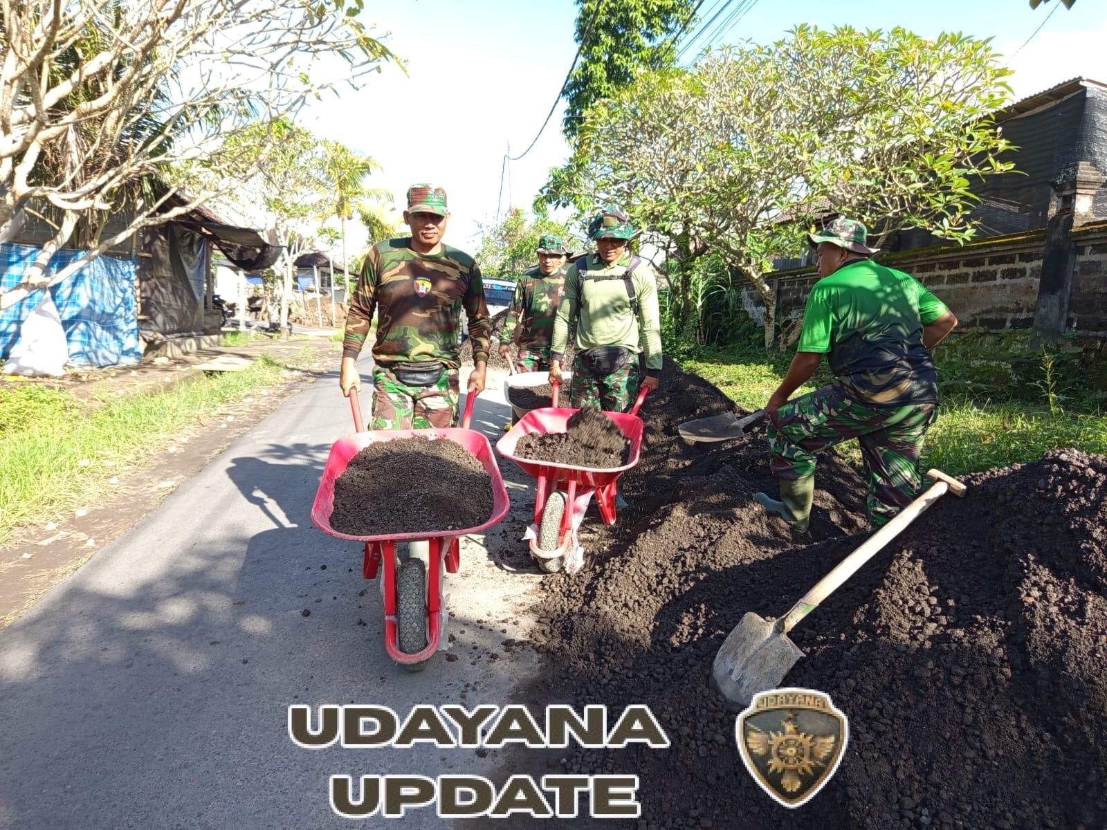 Dan SSK TMMD Kejar Target Pembangunan Jalan Tani Penghubung Antar Banjar
