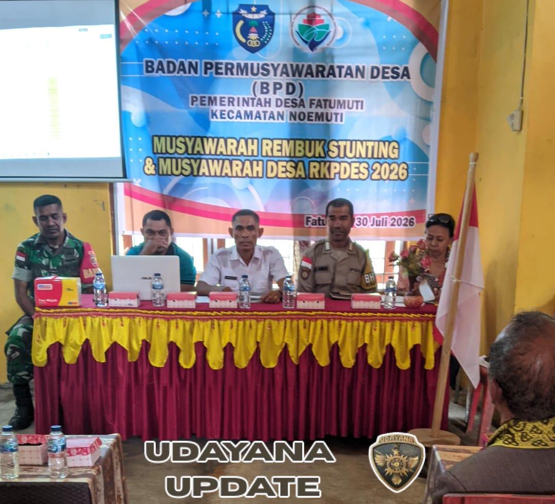 Babinsa Koramil 1618-01/Miotim Hadiri Kegiatan Musyawarah Perencanaan Pembangunan Desa Fatumuti