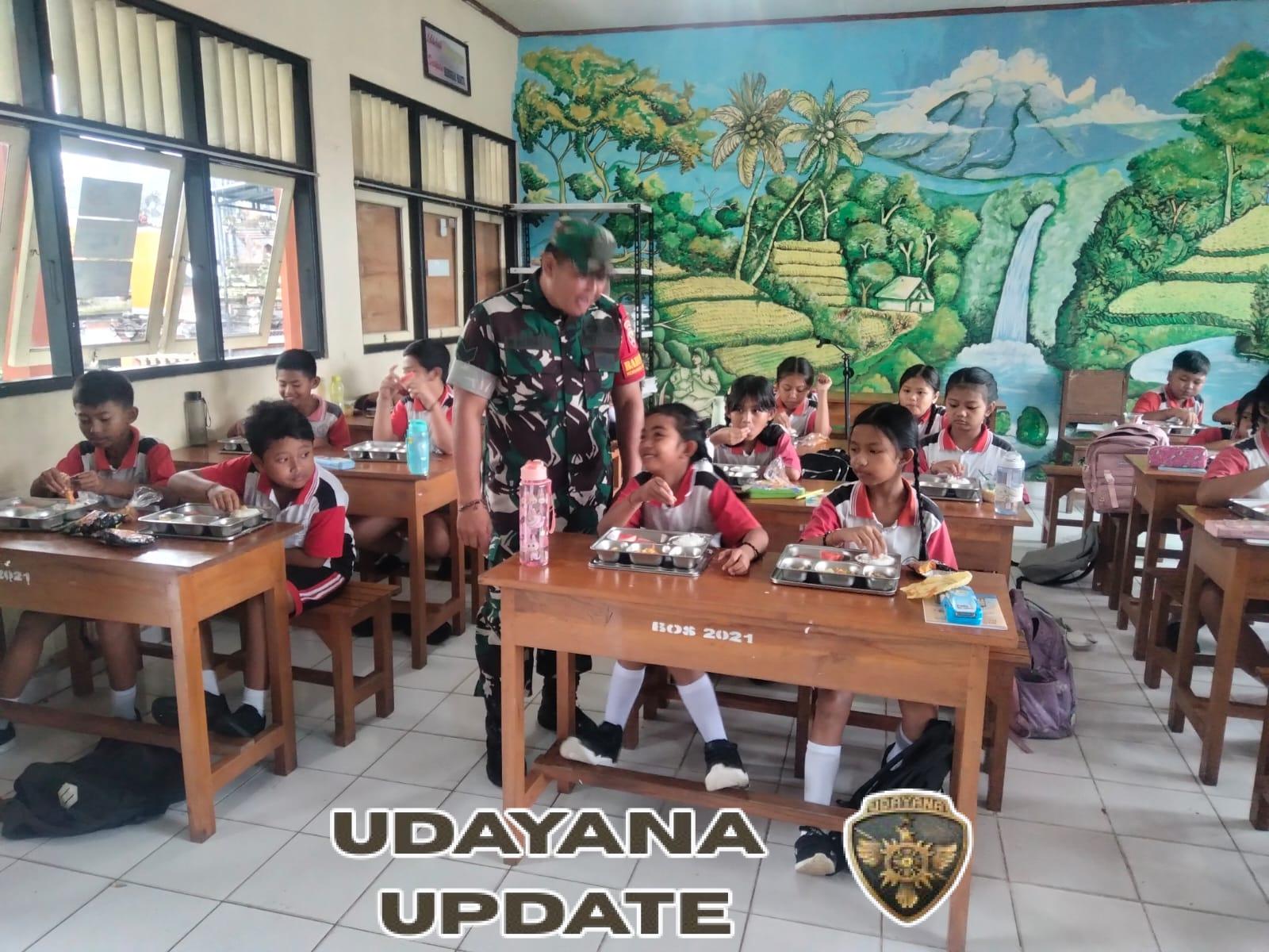 Danramil Klungkung Terjunkan Babinsa Dampingi Distribusi MBG