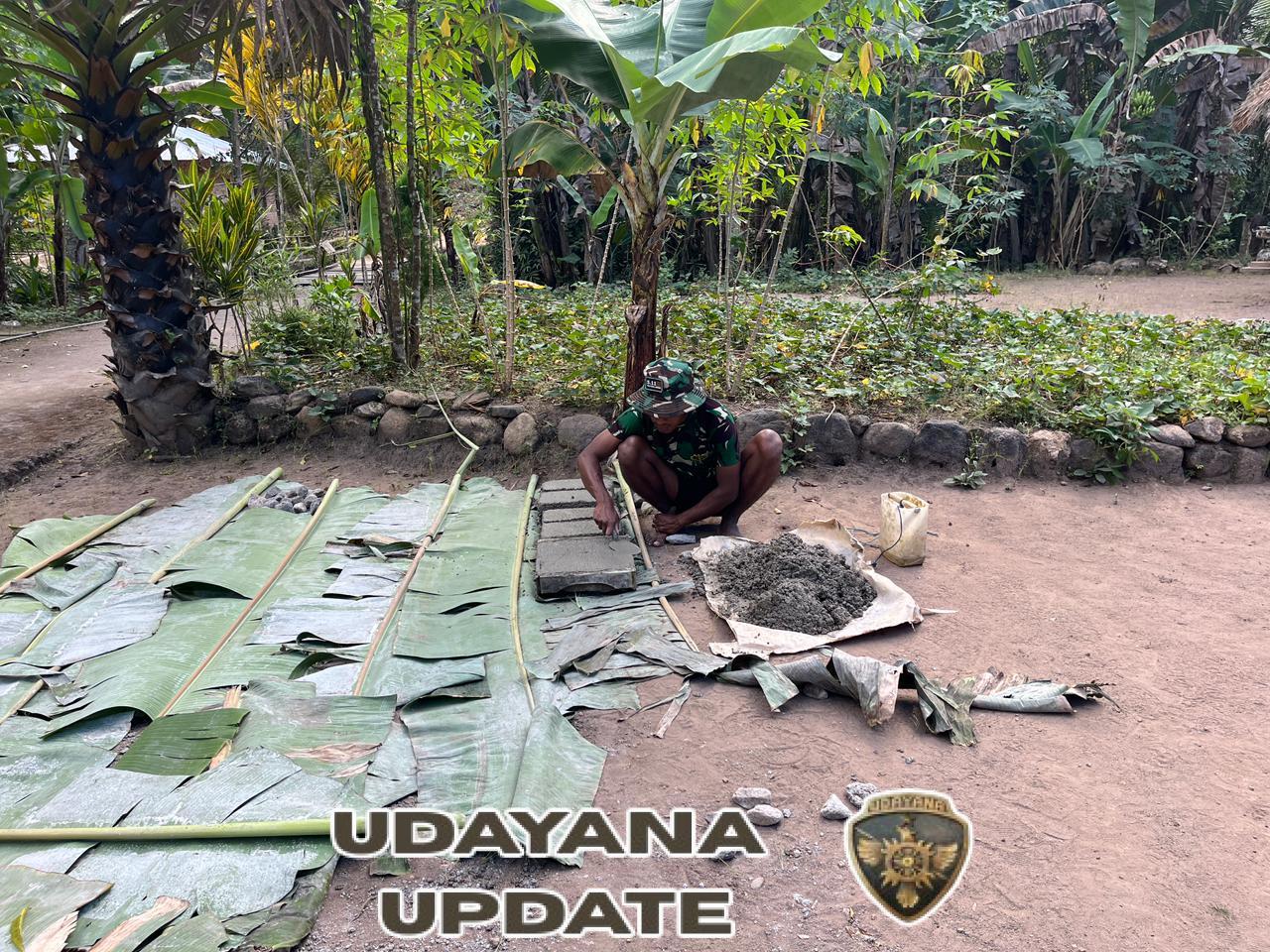 Hari Ke-7 TMMD ke-125, Satgas BKO Cetak Batako untuk Rumah Warga Desa Kiraman