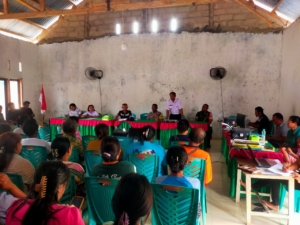 Dukung Program Pemerintah Babinsa Meghadiri Undangan Pra Kegiatan Fisik,PMT dan Pemberian BLT