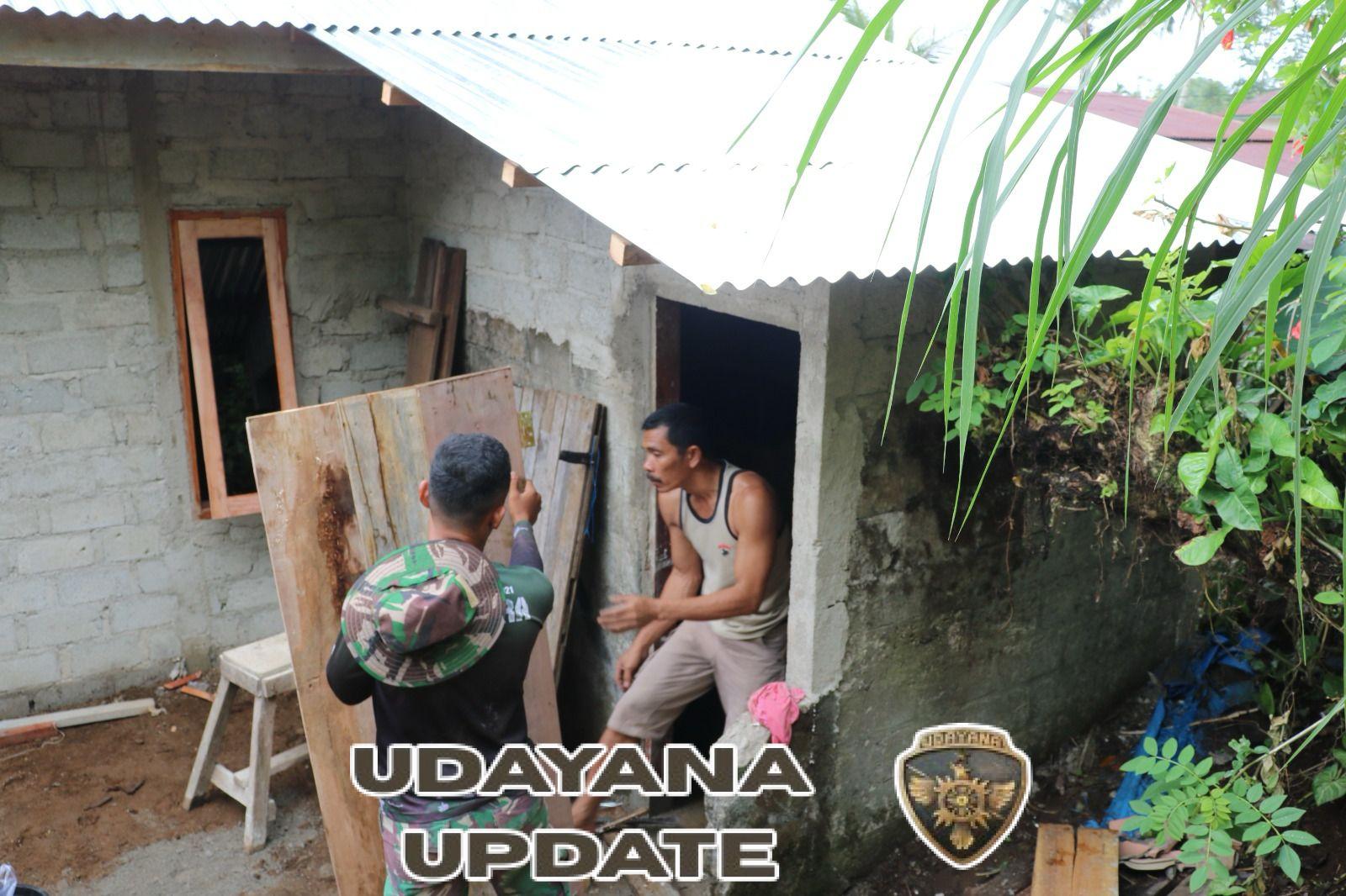 Babinsa Koramil 1618-01/Miotim Ambil Bagian Aktif dalam Infrastruktur Warga